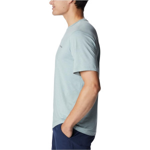 Футболка Columbia Tech Trail Graphic Tee, цвет Niagara Heather/Palmscape Tonal Graphic