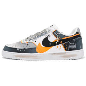 Кроссовки Nike Court Vision 1 Skateboarding Shoes Men Low-top Grey/black/orange, цвет Midnight Forest