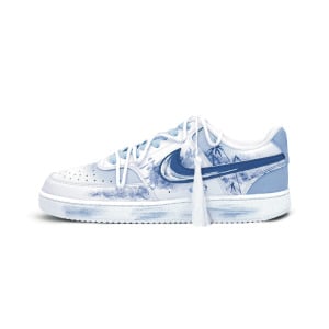 Кроссовки Nike Court Vision 1 Skateboarding Shoes Men Low-top White/blue, синий/белый