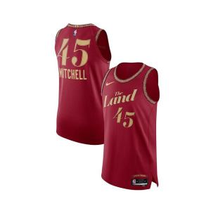 Мужское аутентичное джерси Donovan Mitchell Wine Cleveland Cavaliers 2023/24 — City Edition Nike, красный