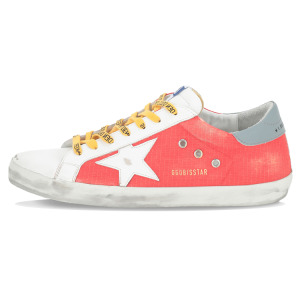 Кроссовки мужские Golden Goose Super-Star с низким верхом, белый / красный