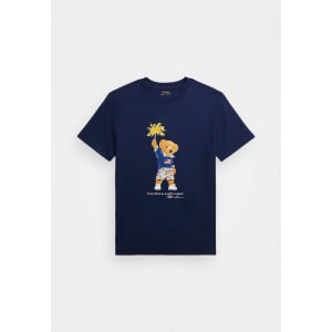 Футболка с принтом POLO BEAR COTTON JERSEY T-SHIRT Ralph Lauren, темно-синий