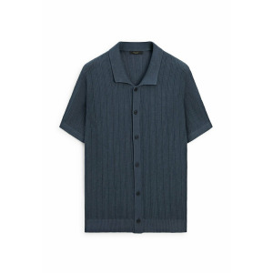 Рубашка SHORT SLEEVE Massimo Dutti, темно-синий