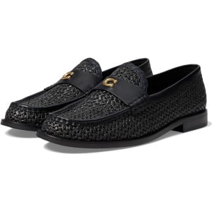 Лоферы COACH Jolene Raffia Loafer, цвет Black/Black