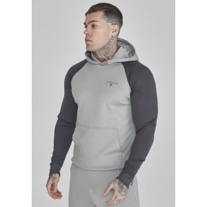 Худи Muscle Fit SIKSILK, серый меланж