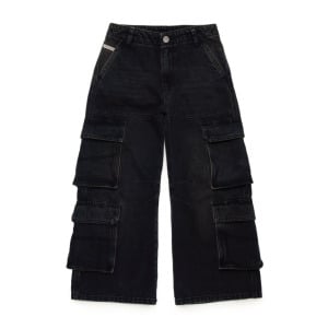 Diesel Kids черные прямые джинсы - D-Sire Cargo, черный