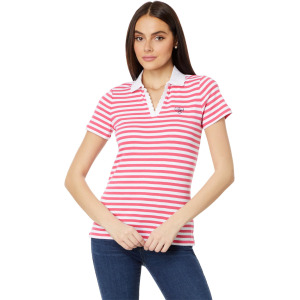 Рубашка-поло Short Sleeve Striped Johnny Collar Polo Tommy Hilfiger, цвет Rosette Multi