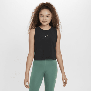 Топ Nike Pro Girls' Dri-FIT Training Tank Top, черный/белый