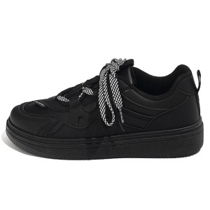 Кроссовки HUANQIU Skateboarding Shoes Men Low-top Black, черный