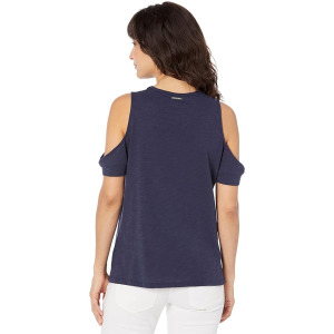 Топ Michael Kors Pettie Grommet Mix Tunic Short Sleeve Top, цвет Midnight Blue