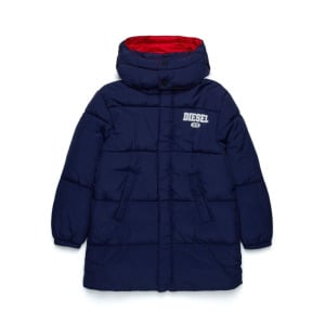 Diesel Kids пуховик с логотипом, синий