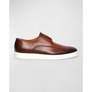 Мужские кожаные оксфорды Atlantis Santoni, цвет Brown