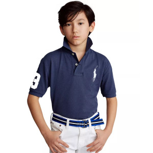 Поло с короткими рукавами и хлопковой сеткой Big Boys Big Pony Polo Ralph Lauren, красный