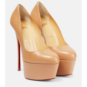 Кожаные туфли Dolly Alta 160 на платформе Christian Louboutin, нейтральный