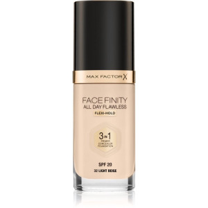 Max Factor, Facefinity All Day Flawless, тональная основа длительного действия SPF 20, оттенок 32 Light Beige, 30 мл