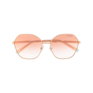 Tiffany & Co Eyewear солнцезащитные очки в квадратной оправе, розовый