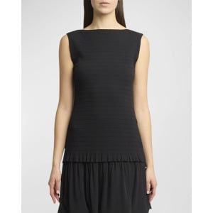 Мини-платье без рукавов Martine с объемным подолом Proenza Schouler White Label, цвет Black