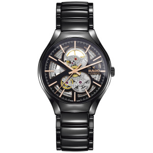 Часы унисекс, швейцарские автоматические часы с браслетом из высокотехнологичной керамики настоящего черного цвета, 40 мм Rado