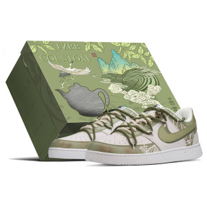 Мужские кроссовки для скейтбординга Nike Court Vision 1, Beige/Green