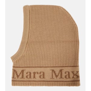 Шерстяная лыжная маска с логотипом Gong Max Mara, коричневый