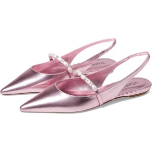 Туфли на плоской подошве Stuart Weitzman Emlia Pearlita Slingback Flat, цвет Cotton Candy