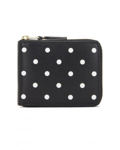 Кошелек Comme des Garçons Dots Printed Leather Zip, черный