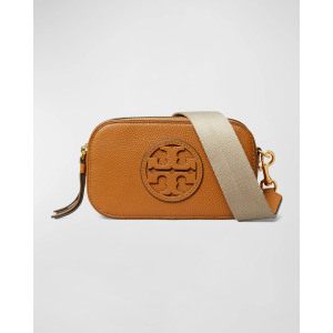 Миниатюрная кожаная сумка через плечо Miller Tory Burch, цвет Classic Chestnut