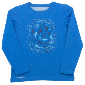 Футболка Jack Wolfskin Ocean Longsleeve Tee recycelt, синий