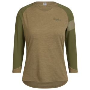 Велосипедный трикотаж Rapha Trail 3/4 Sleeve Jersey, цвет Olive/Dark Khaki