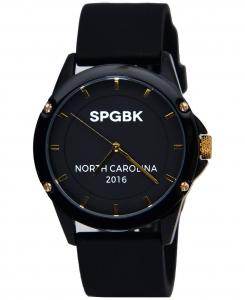 Часы Cumberland унисекс с черным силиконовым ремешком, 44 мм SPGBK Watches, черный