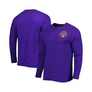 Мужская футболка Heathered Purple Phoenix Suns с левой грудью Henley Raglan с длинным рукавом Concepts Sport, фиолетовый