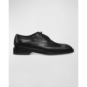 Мужские кожаные туфли дерби Royce Runway Wingtip Stuart Weitzman, цвет Black/Black Multi