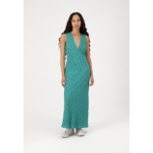 Платье макси V-NECK CRINKLE COLUMN MAXI Abercrombie & Fitch, зеленый