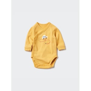 Боди newborn joy of print с принтом Uniqlo, желтый