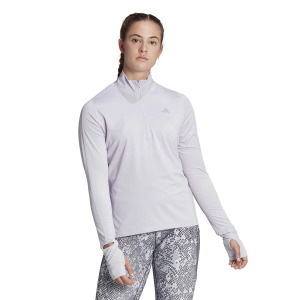 Блуза Adidas Performance Fast Running Half-Zip Long-Sleeve Top, фиолетовый