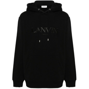 Lanvin худи с вышитым логотипом, черный