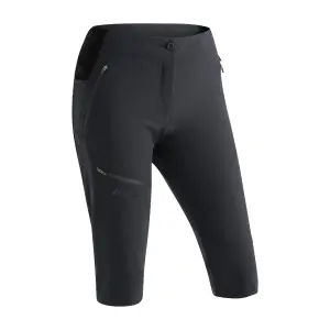 Капри Maier Sports "Latit Capri Vario", женские капри, короткие походные брюки, уличные брюки с 4 карманами, стандартного кроя, черный