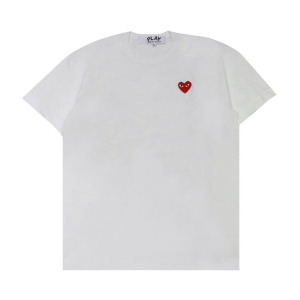 Футболка Comme Des Garçons Comme des Garçons PLAY Heart Emblem T-Shirt, белый