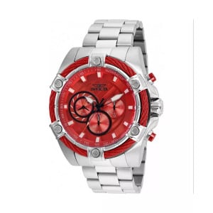 Мужские часы 25514 Bolt Quartz Chronograph с красным циферблатом Invicta, красный