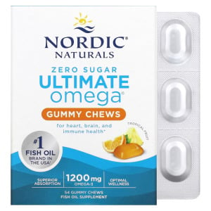 Nordic Naturals Ultimate Omega тропические фрукты 1200 мг 54 жевательные таблетки (600 мг в 1 жевательной таблетке)