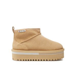 Зимние Ботинки Tommy Jeans Tjw Suede Flatform Boot Wl EN0EN02599, бежевый