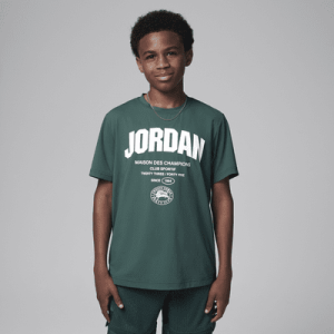 Футболка Jordan Big Kids' Dri-FIT Des Champions T-Shirt, цвет Oxidized Green