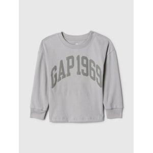 Детская футболка с логотипом Gap, серый