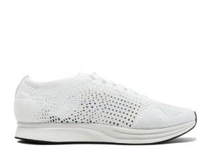 Nike flyknit triple white clearance