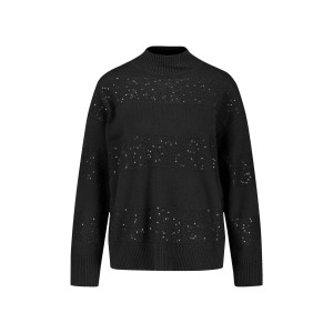 Джемпер LANGARM RUNDHALS MIT TURTLENECK UND DEKOR Gerry Weber, черный