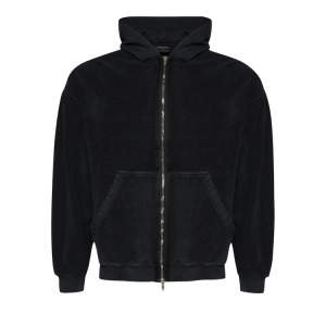 Худи Balenciaga Inside Out Zip-Up Hoodie, цвет Faded Black