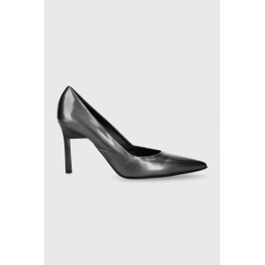 Кожаные туфли на высоком каблуке GEO STILETTO PUMP 90 - PEARL Calvin Klein, серый