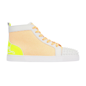 Кроссовки Christian Louboutin Fun Lou Spikes Flat High 'White Yellow', белый