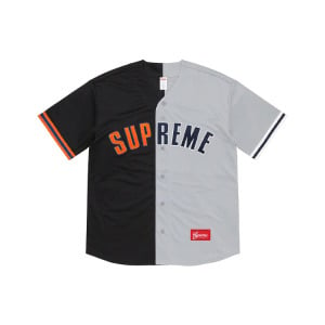 Бейсбольная майка унисекс Supreme, цвет Black/Gray