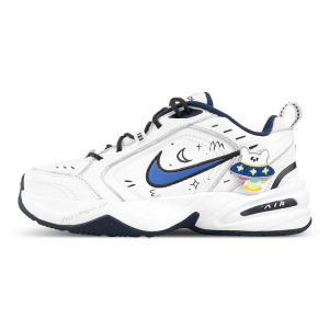 Кроссовки Nike Air Monarch 4 Chunky Sneakers Unisex Low-top White/Black/Blue, белый